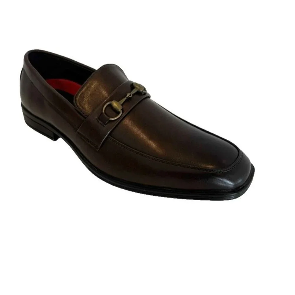 Alberto Fellini Men’s Slip‑On Loafers Size 12 Brown Horsebit Dress Shoes NIB